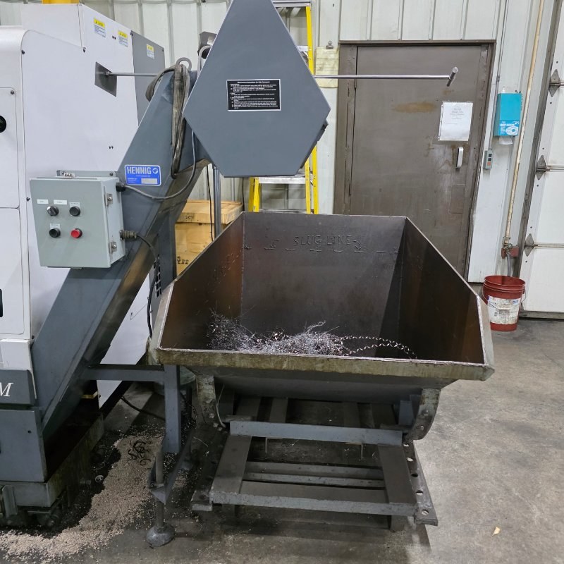 CNC machine chip conveyor and support detail